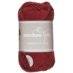 Garn Cotton 4/4 50 g mørkerød