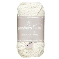 Garn Cotton 4/4 50 g naturhvit