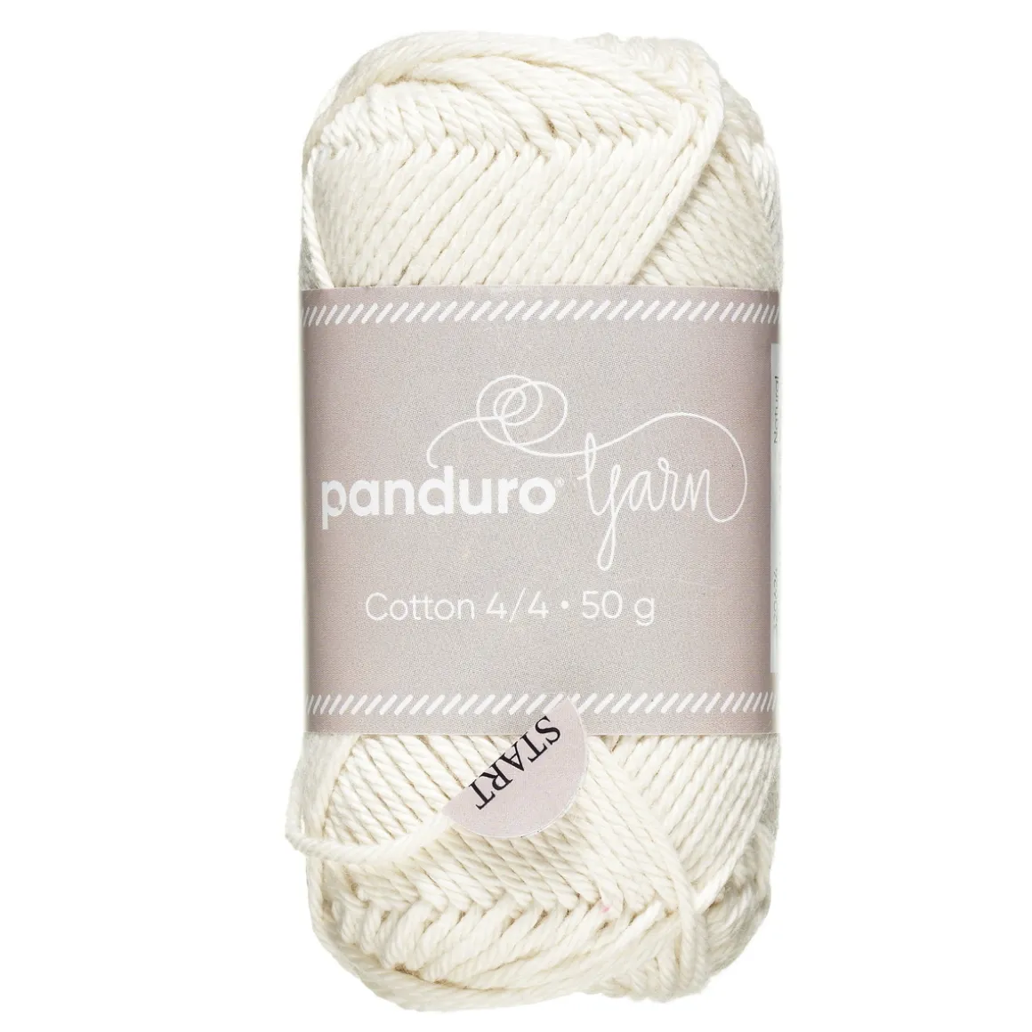 Garn Cotton 4/4 50 g naturhvit