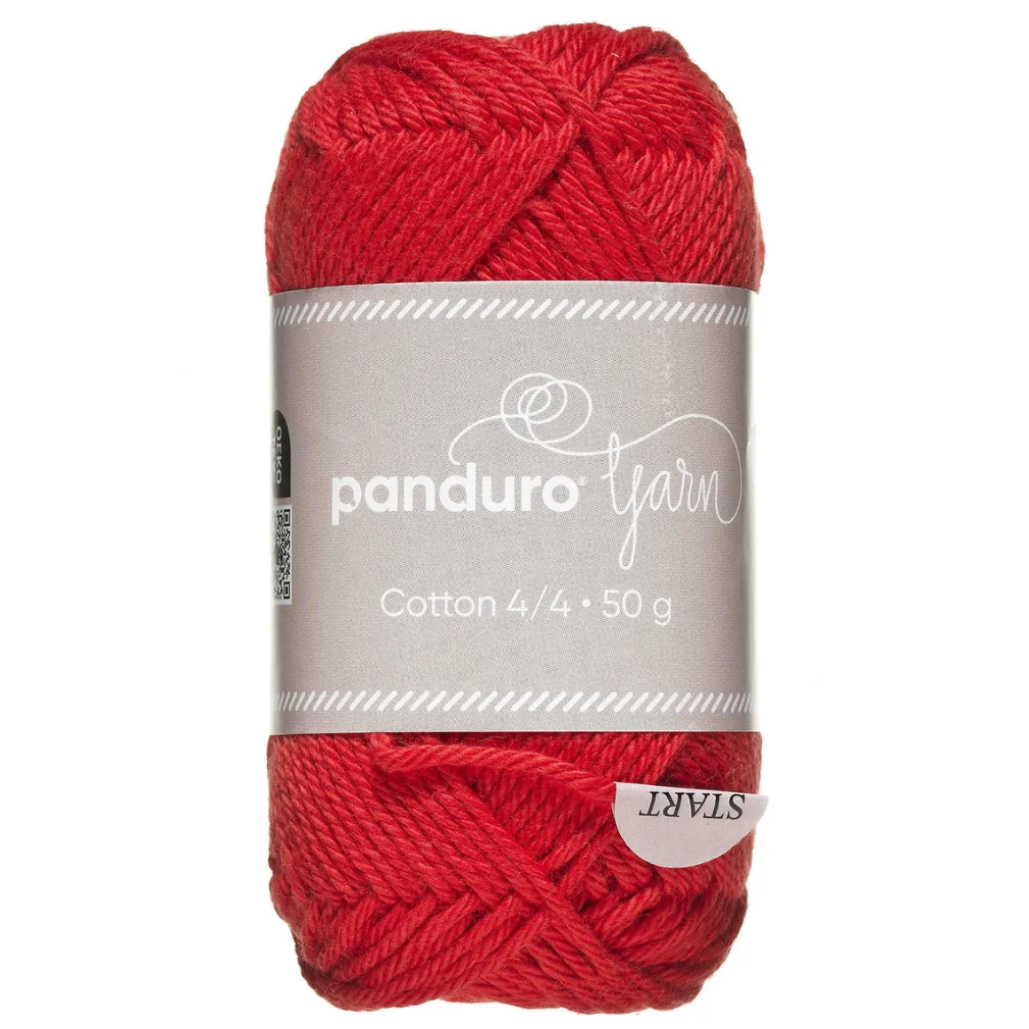 Garn Cotton 4/4 50 g rød