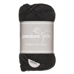Garn Cotton 4/4 50 g svart