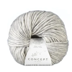 Garn Cotton Merino 50 g lysegrå 106