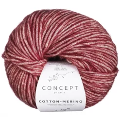 Garn Cotton Merino 50 g rød 125