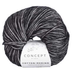 Garn Cotton Merino 50 g svart 108