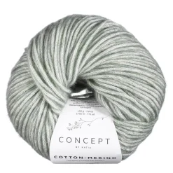 Garn Cotton Merino 50 g tåkegrønn 146