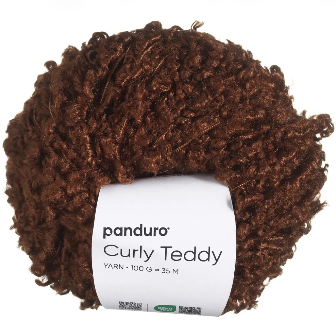 Garn Curly Teddy 50 g brun