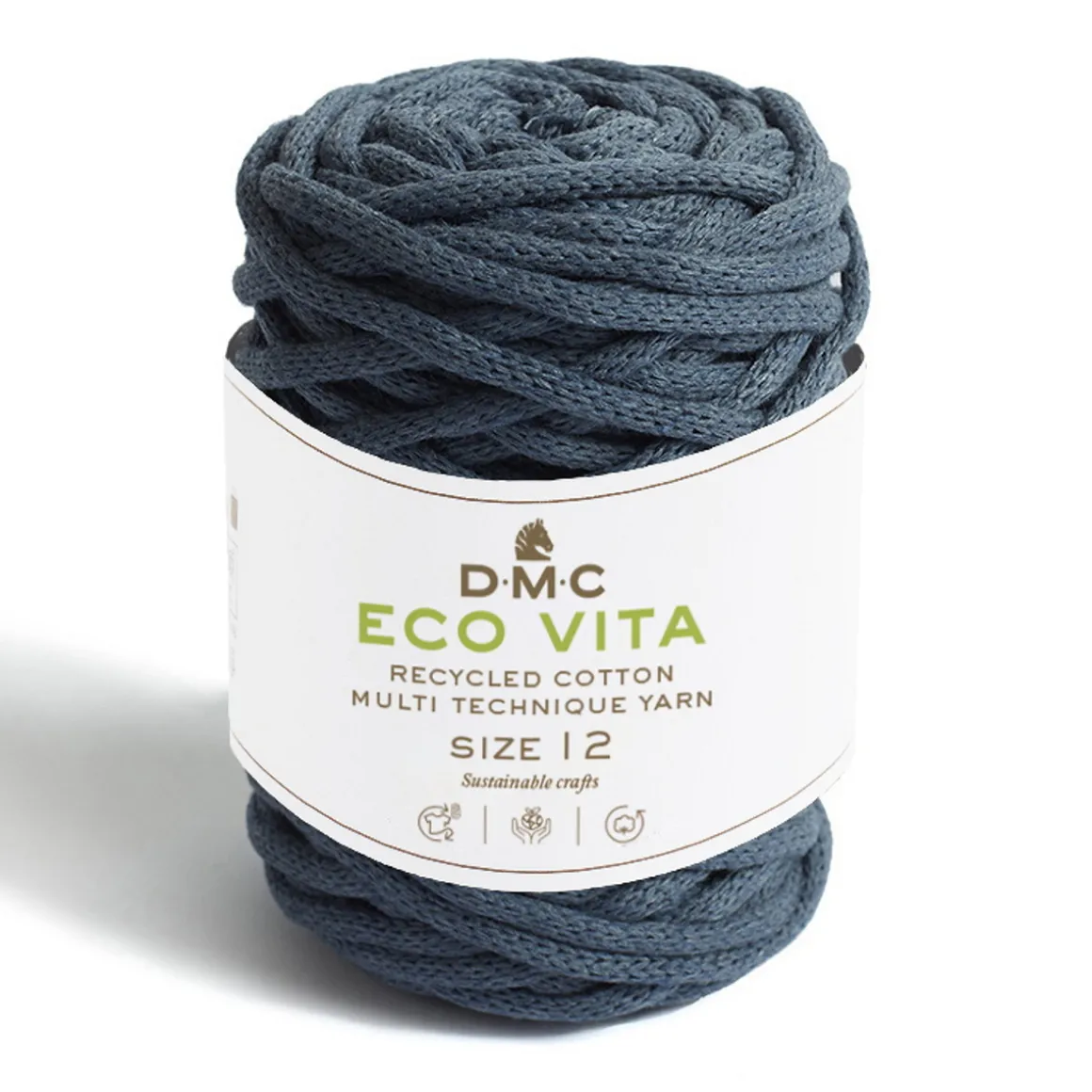 Garn DMC Eco Vita 12 250 g – gråblå 076