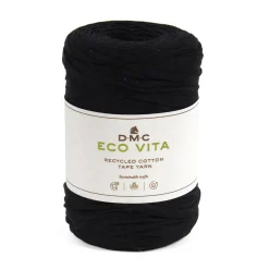Garn DMC Eco Vita Tape Yarn båndgarn 250 g svart