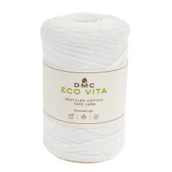 Garn DMC Eco Vita Tape Yarn båndgarn 250 g hvit