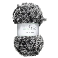 Garn Faux Fur gråmelert 100 g