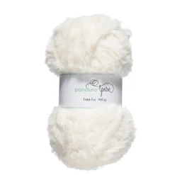 Garn Faux Fur hvit 100 g