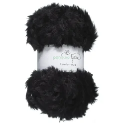 Garn Faux Fur svart 100 g