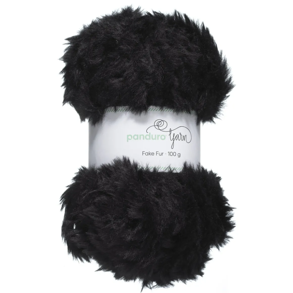Garn Faux Fur svart 100 g