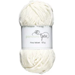 Garn Fine Velvet 50 g naturhvit – fløyelsmykt og himmelsk mykt garn