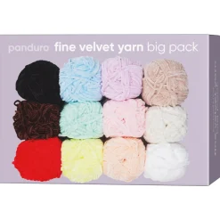Garn Fine Velvet Mixpack, 12 små nøster à 25 g
