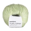 Garn Fluffy Glitter 50 g grønn