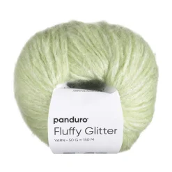 Garn Fluffy Glitter 50 g grønn