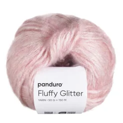 Garn Fluffy Glitter 50 g rosa