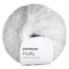 Garn Fluffy 50 g lysegrå