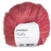Garn Fluffy 50 g mørkerosa