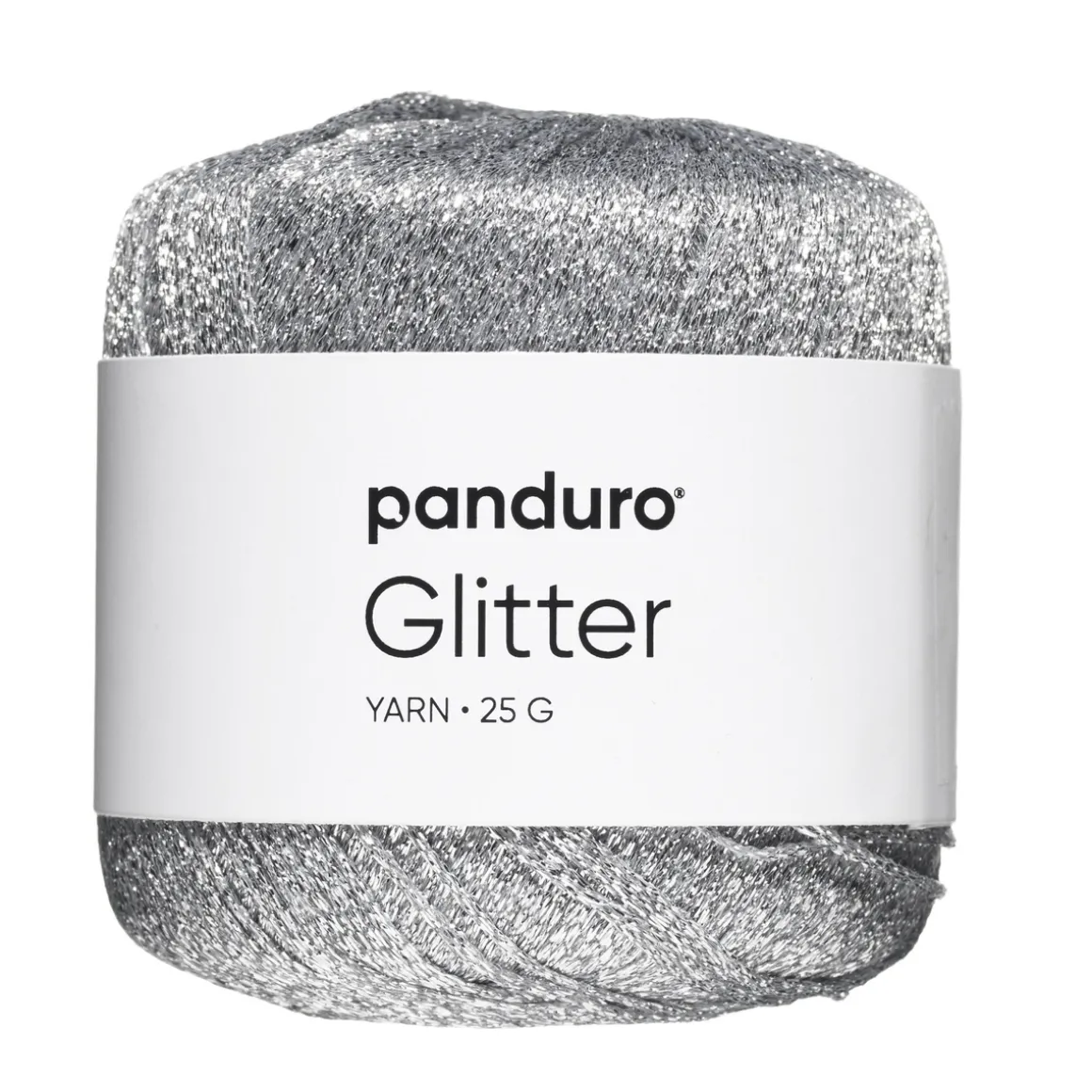 Garn glitter 25 g sølv