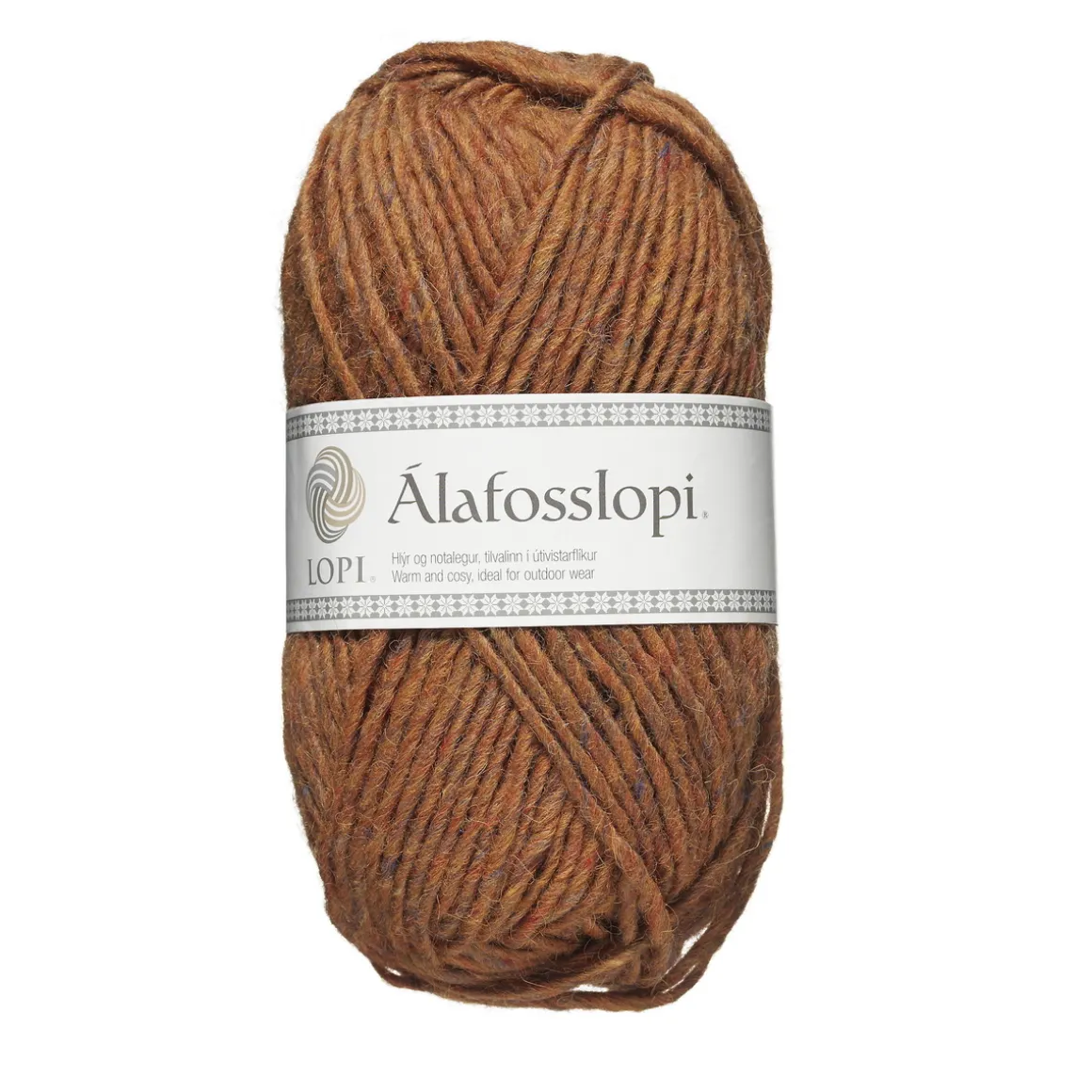Garn Istex Alafosslopi 100 g lys rust – 9971 Amber heather