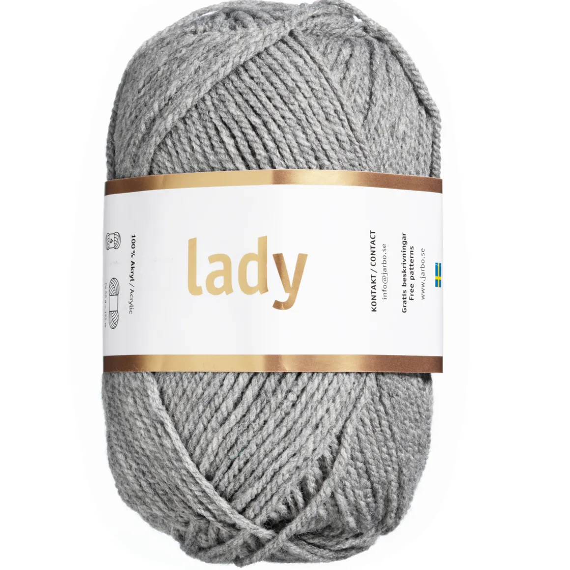 Garn Järbo Lady 50 g grå – 44203 Grey