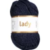 Garn Järbo Lady 50 g jeansblå – 44229 Denim melangé