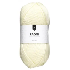 Garn Järbo Raggi 100 g naturhvit – Natural white 1500