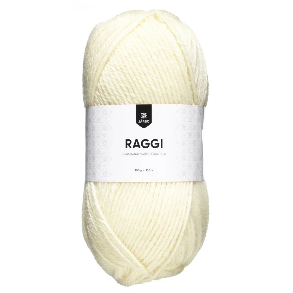 Garn Järbo Raggi 100 g naturhvit – Natural white 1500