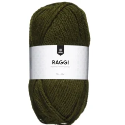 Garn Järbo Raggi 100 g olivengrønn – Olive green 15124