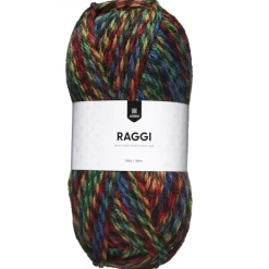 Garn Järbo Raggi 100 g regnbue – Rainbow twist 15143
