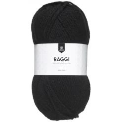 Garn Järbo Raggi 100 g svart – Charcoal black 1558