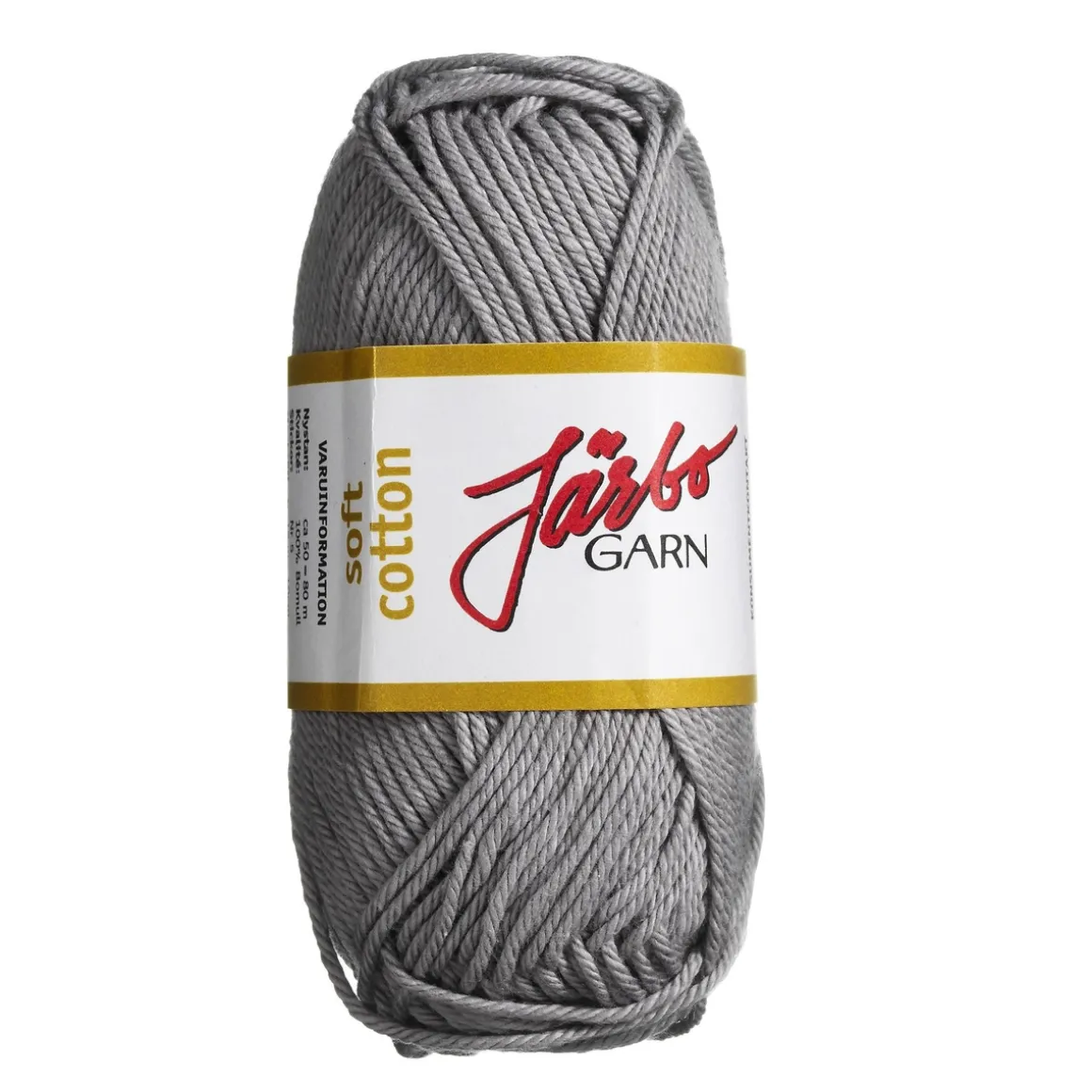 Garn Järbo Soft Cotton 50 g grå – 8836 Stone grey
