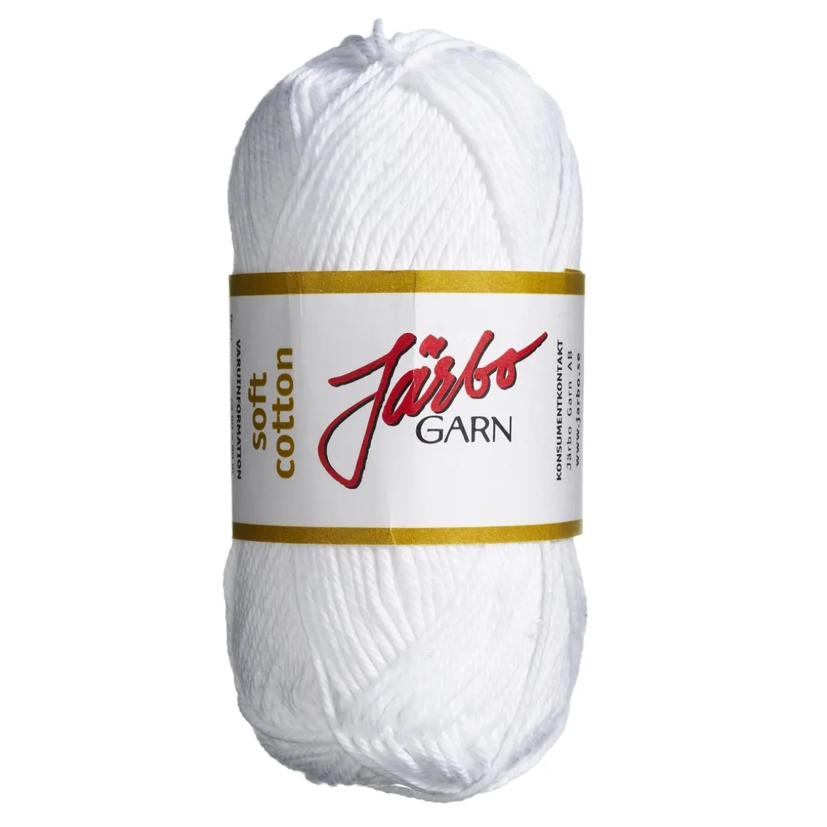 Garn Järbo Soft Cotton 50 g hvit – 8800 Optic white