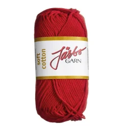 Garn Järbo Soft Cotton 50 g rød – 8808 Lipstick red
