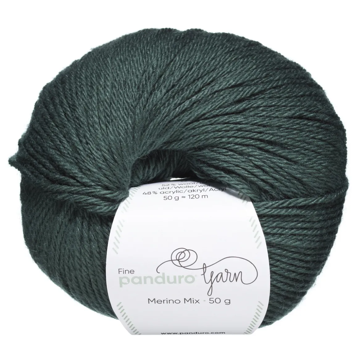 Garn Merino Mix 50 g flaskegrønn