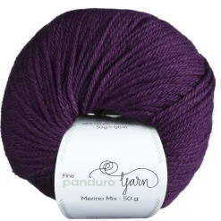Garn Merino Mix 50g Lilla