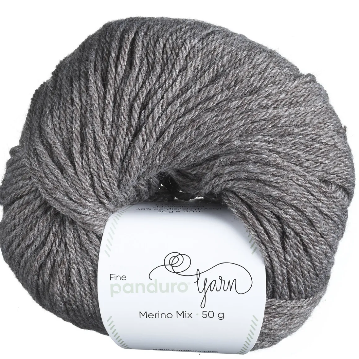Garn Merino Mix 50g Lysbrunt