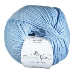 Garn Merino Mix 50 g lyseblå