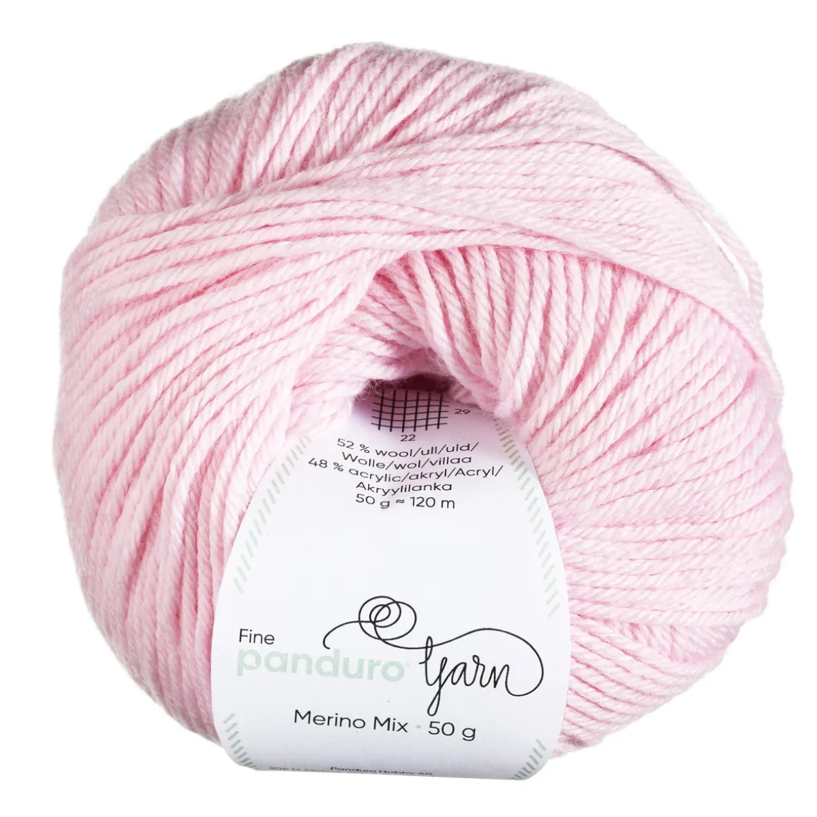 Garn Merino Mix 50 g lyserosa