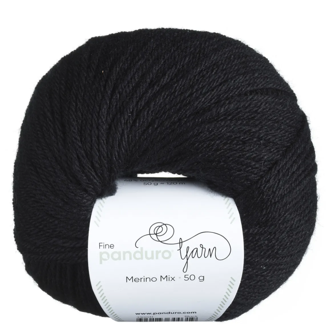 Garn Merino mix 50g Sort