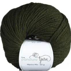 Garn Merino Mix 50 Mørkgrønt