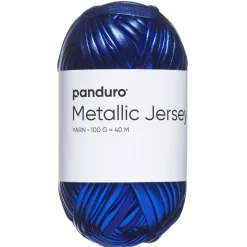 Garn Metallic Jersey 100 g blå