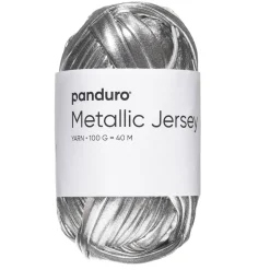 Garn Metallic Jersey 100 g sølv
