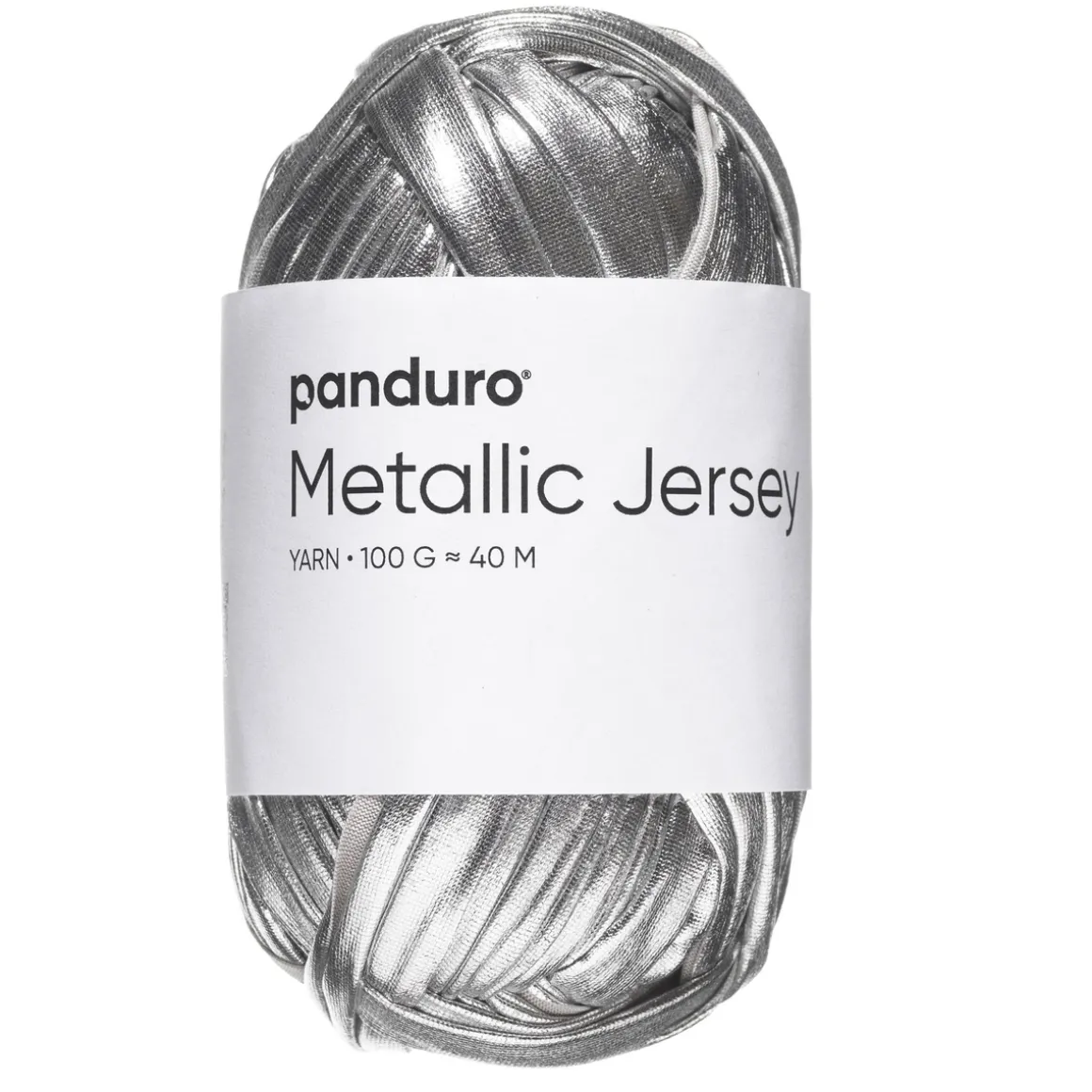 Garn Metallic Jersey 100 g sølv