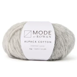 Garn Mode at Rowan Alpaca Cotton 25 g – Feather grey melange 013
