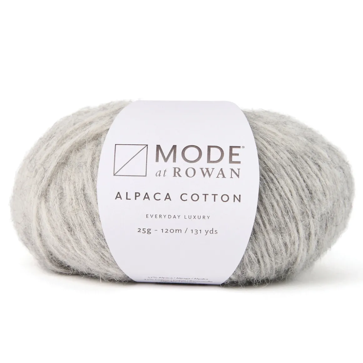 Garn Mode at Rowan Alpaca Cotton 25 g – Feather grey melange 013