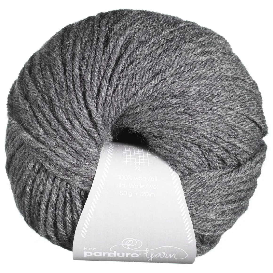 Garn Pure Merino 50g mørk grå