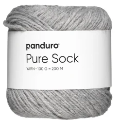 Garn Pure Sock 100 g lysegrå